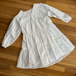Girls Zara eyelet dress